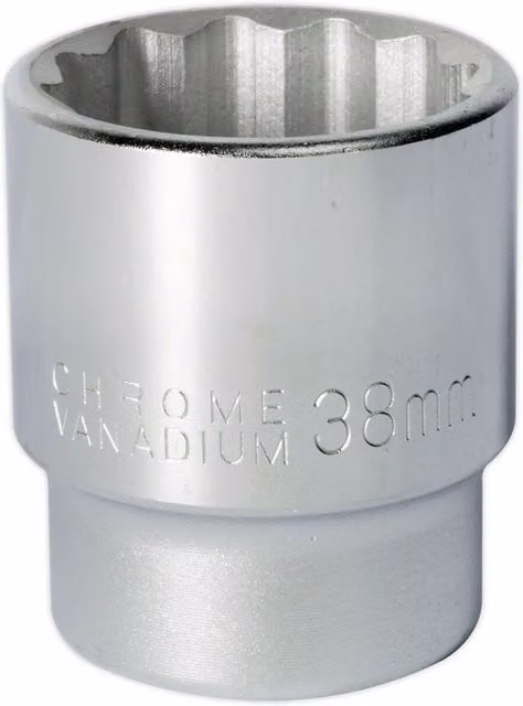 Loops 38mm Forged Steel 3/4 inch Square Drive Socket in Silver Chrome Vanadium