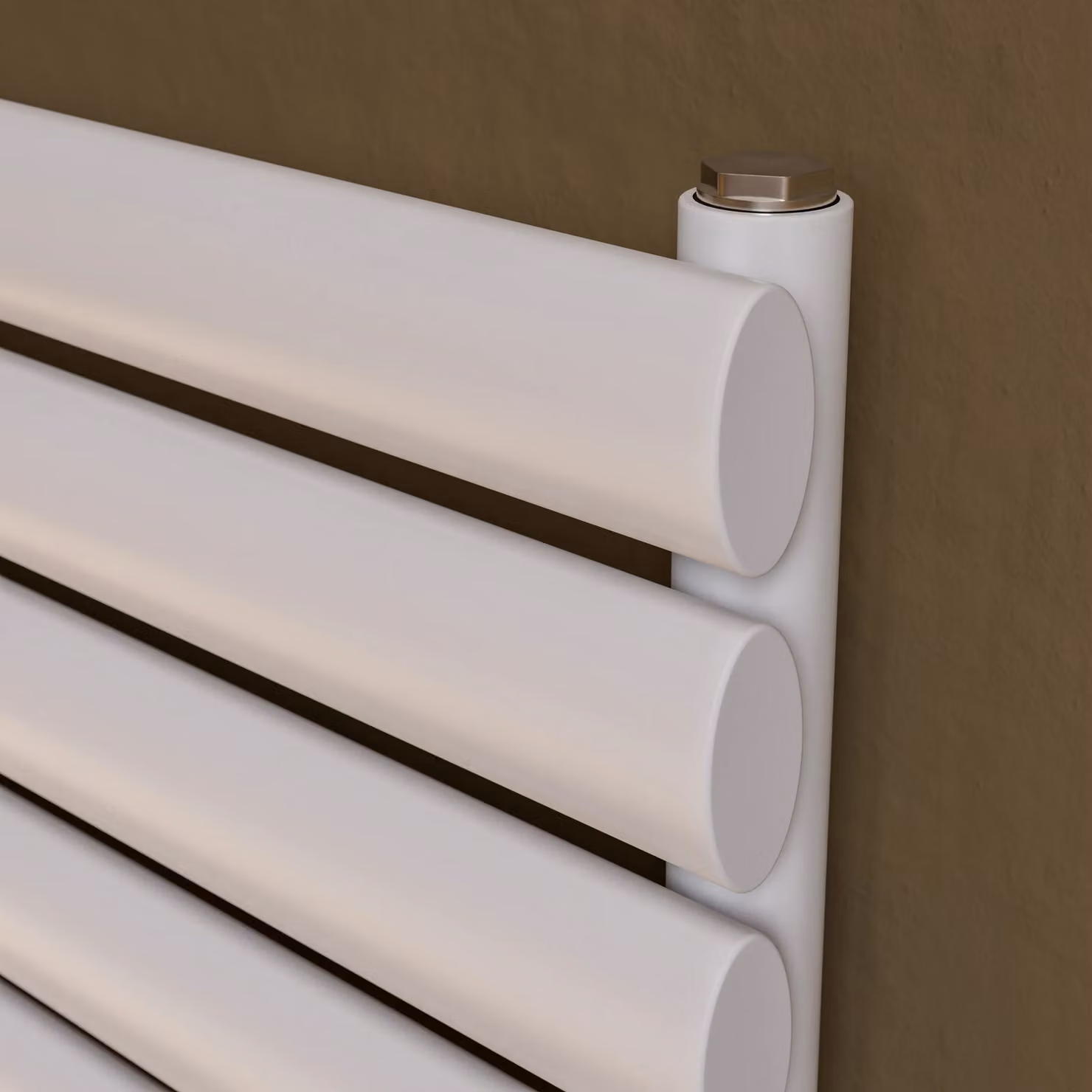 Agadon Neo Horizontal Oval Tube Designer Radiator in White, W: 41 cm, H: 180 cm – 2