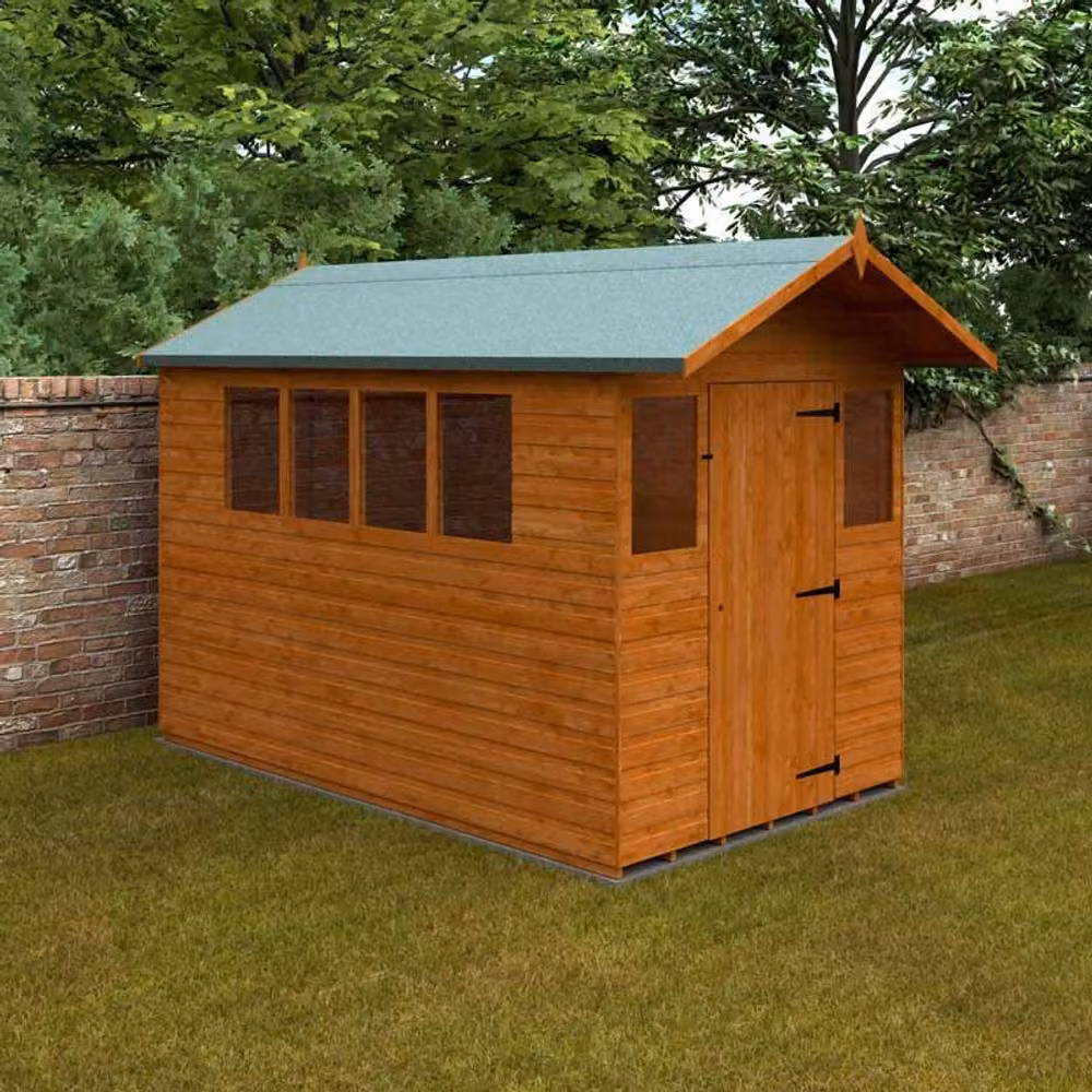 Buttercup Farm 10x6 Cabin 12mm Wooden Shed in Burnt Orange, L295 x W175 x H229.7 cm – 2