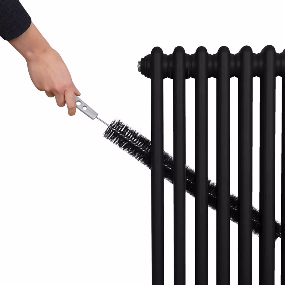 Monstershop Traditional 2 Column Steel Radiator in Black, H: 101 cm, W: 30 cm, D: 7 cm – 5