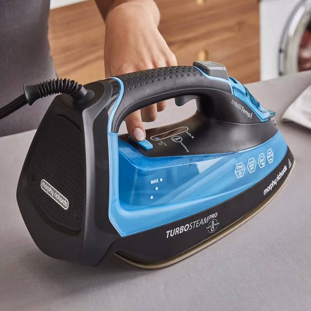 Morphy Richards Turbosteam Pro Digital Intellitemp Steam Iron in Blue – 8