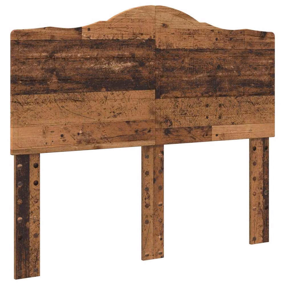 Berkfield Home Bed Frame with Headboard in Brown Old Wood, W/D/H: 120 x 190 cm – 3