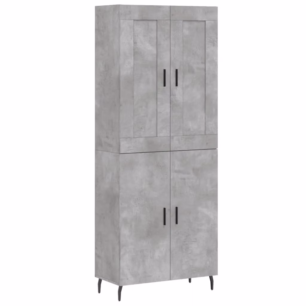 Berkfield Home Modern Highboard in Concrete Grey, W: 69.5 cm, D: 34 cm, H: 180 cm – 2