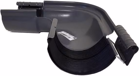 Galeco Galvanised Steel Half Round Gutter External Angle 90 Degree, 120mm, Graphite Grey