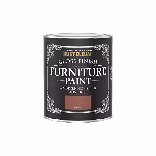 Rust-Oleum Gloss Furniture and Skirting Board Paint in Fire Brick Red, 750ml – 3