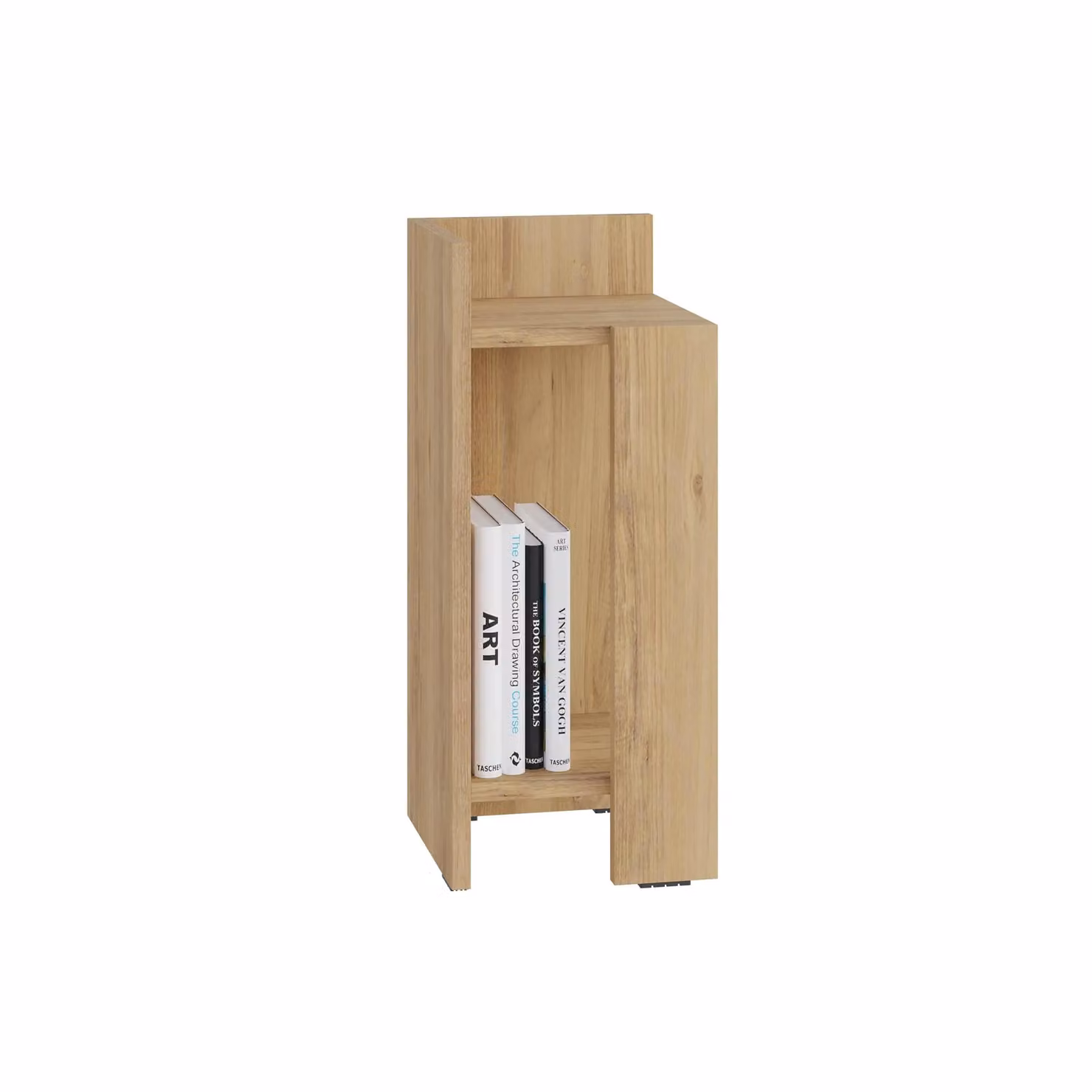 Decortie Elos Modern Narrow Left Module Bedside Table in Oak, W/D/H: 25 x 27 x 60 cm – 2