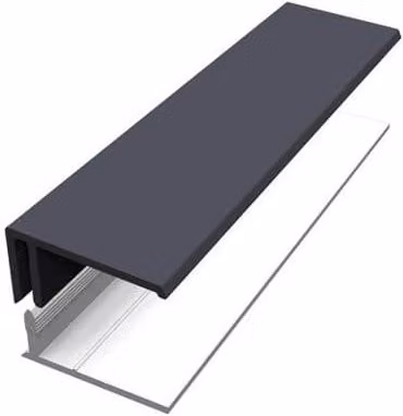 Freefoam PVC Weatherboard Cladding Two Part Edge Trim, 3m, Slate Grey