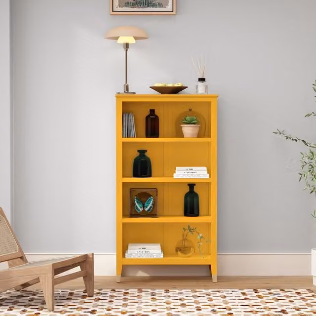 Cabinet Bits Palazzi Narrow Bookcase in Mustard Yellow
