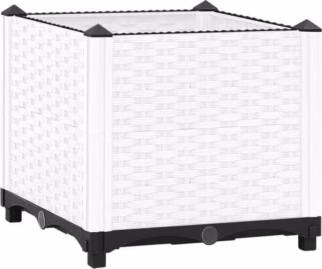 Berkfield Home White Polypropylene Raised Bed, W/D/H: 40 x 40 x 38 cm – 1