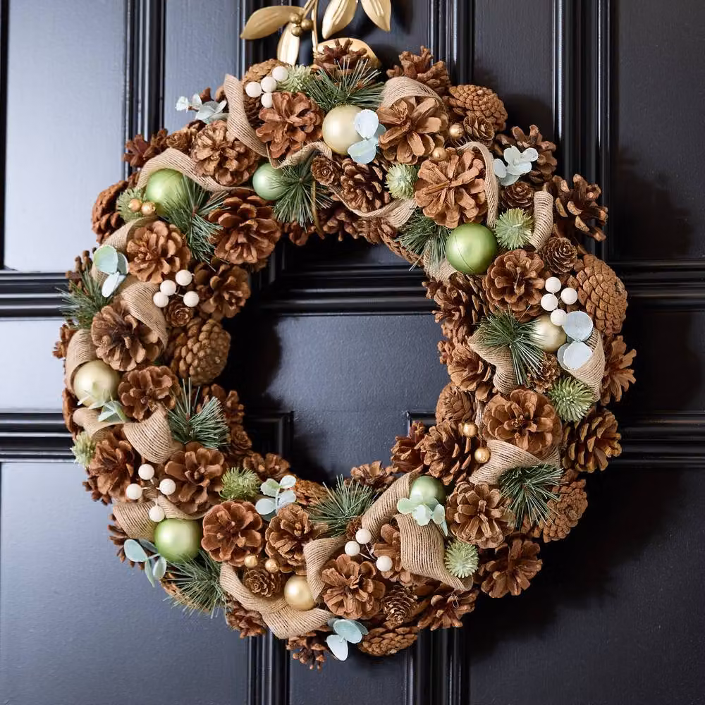 Dibor Multicolour Giant Foliage Christmas Wreath, Diameter: 50 cm – 3
