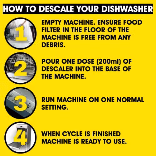 Kilrock Big W Descaler for Dishwashers and Washing Machines, 490 ml, Yellow – 4