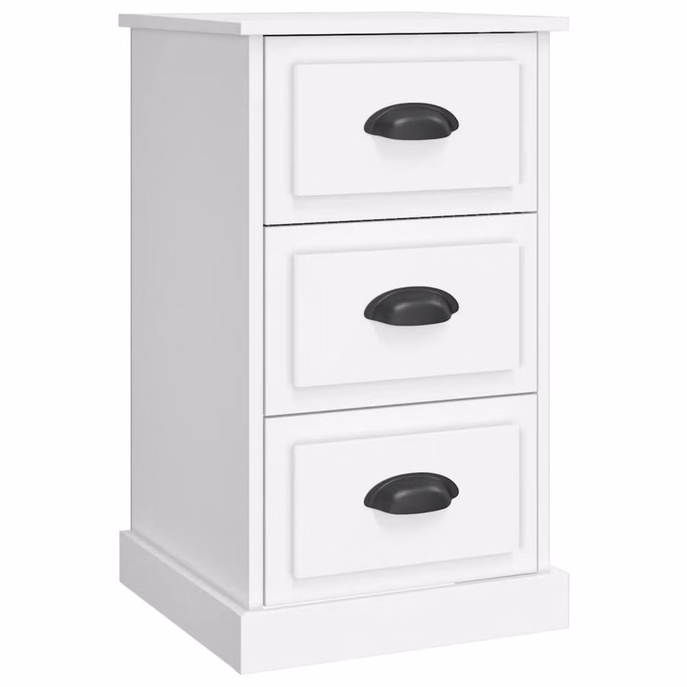 Berkfield Home White Bedside Cabinet W/D/H: 39 x 39 x 67 cm – 2