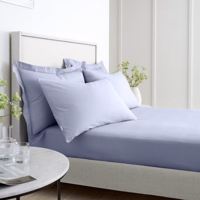 Bianca 200 Thread Count Cotton Percale Extra Deep Fitted Bed Sheet, Lavender
