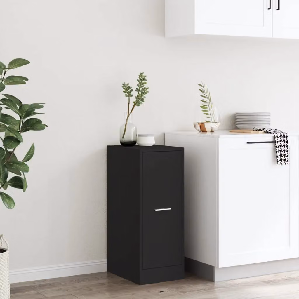 Berkfield Home Apothecary Cabinet in Black, W: 30 cm, D: 41 cm, H: 77.5 cm – 3