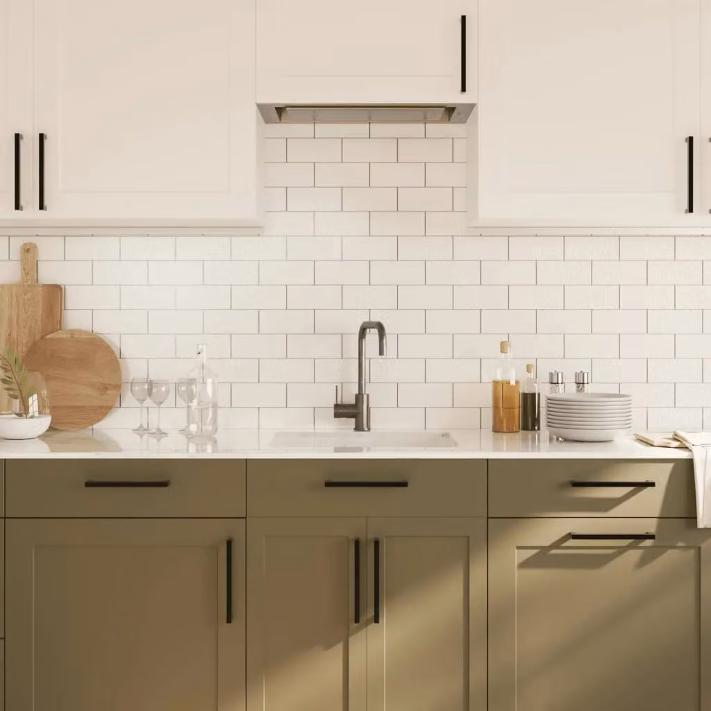 Berkfield Home Matt Black Stainless Steel Bar Cabinet Handles, 5 Pack, Length: 192 mm – 2