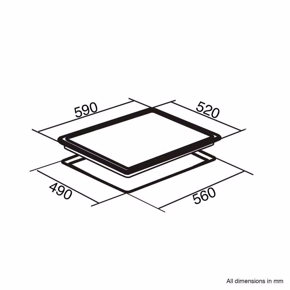 SIA INDH61BL Black 4 Zone Touch Control Induction Hob – 4
