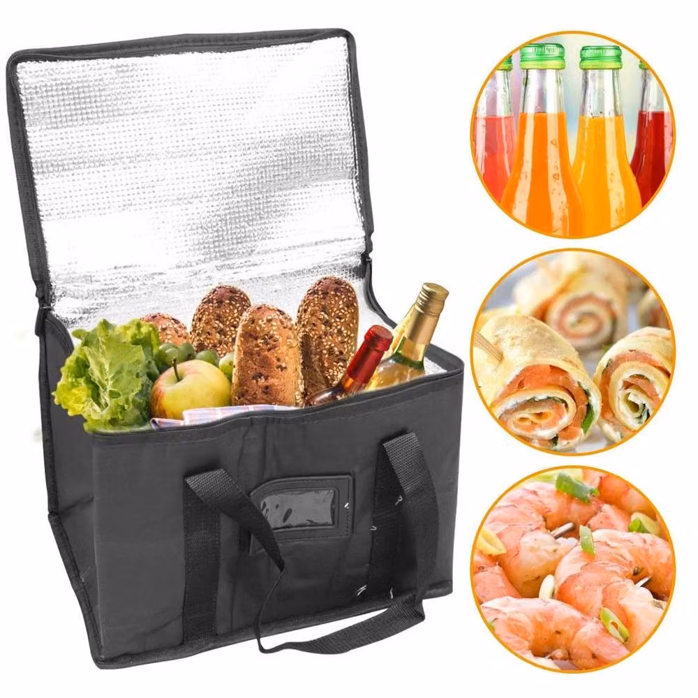 EONLION 16L Insulated Food Delivery Bag in Black – 3