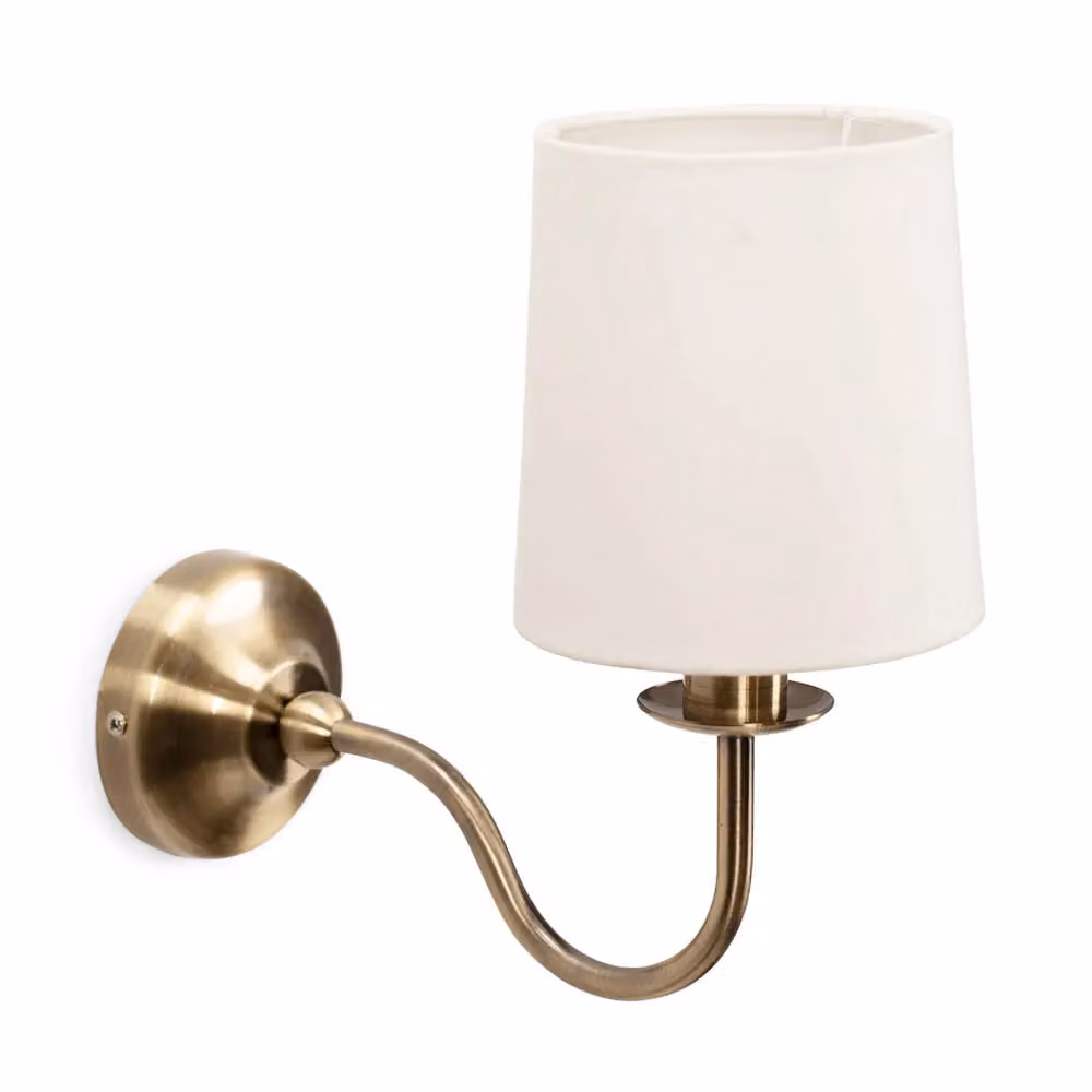 ValueLights Memphis Antique Gold Traditional Wall Light in Brown and Gold/Brass – 1