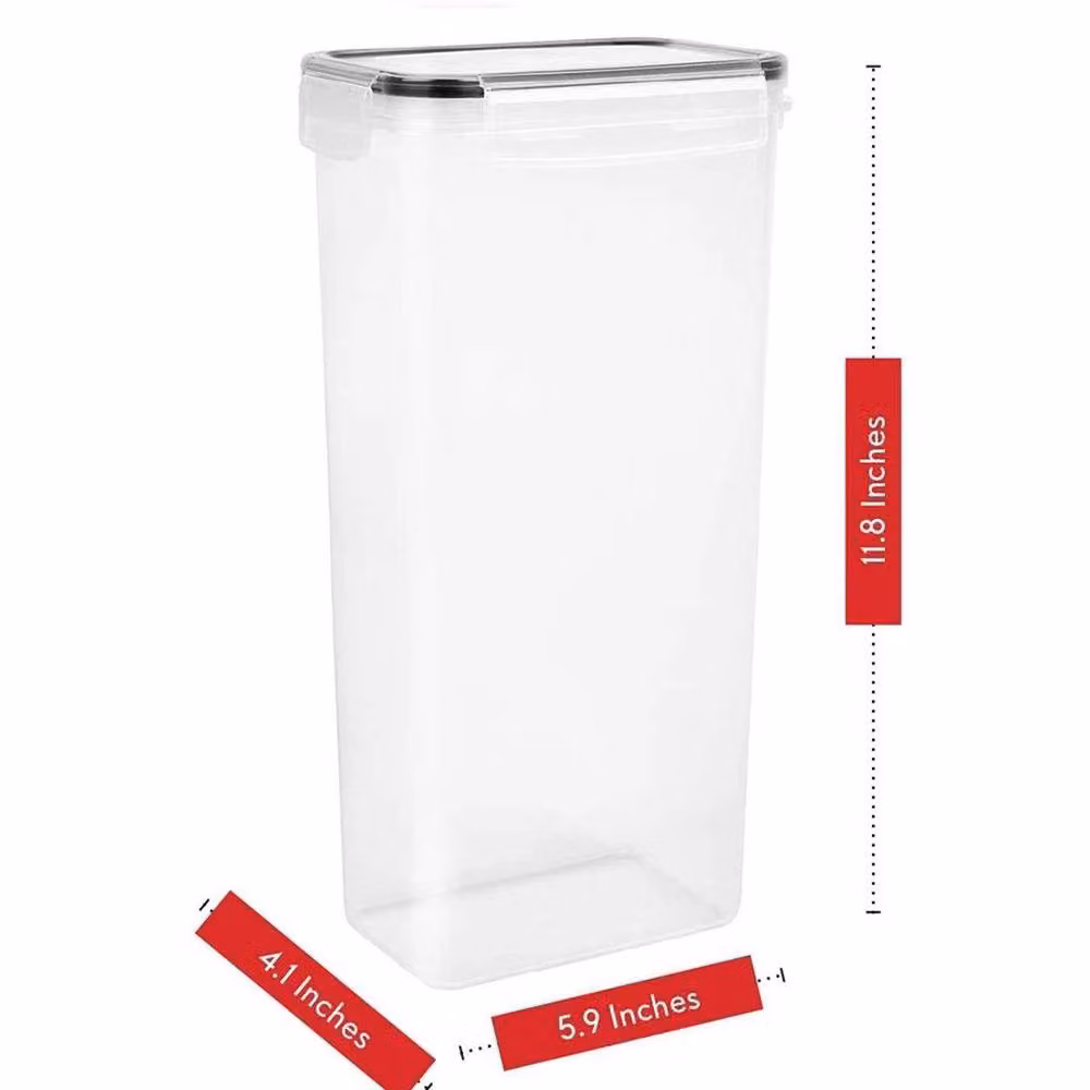 Kelvenix 4-Piece Airtight Plastic and Silicone Pasta Storage Jars in Transparent – 2