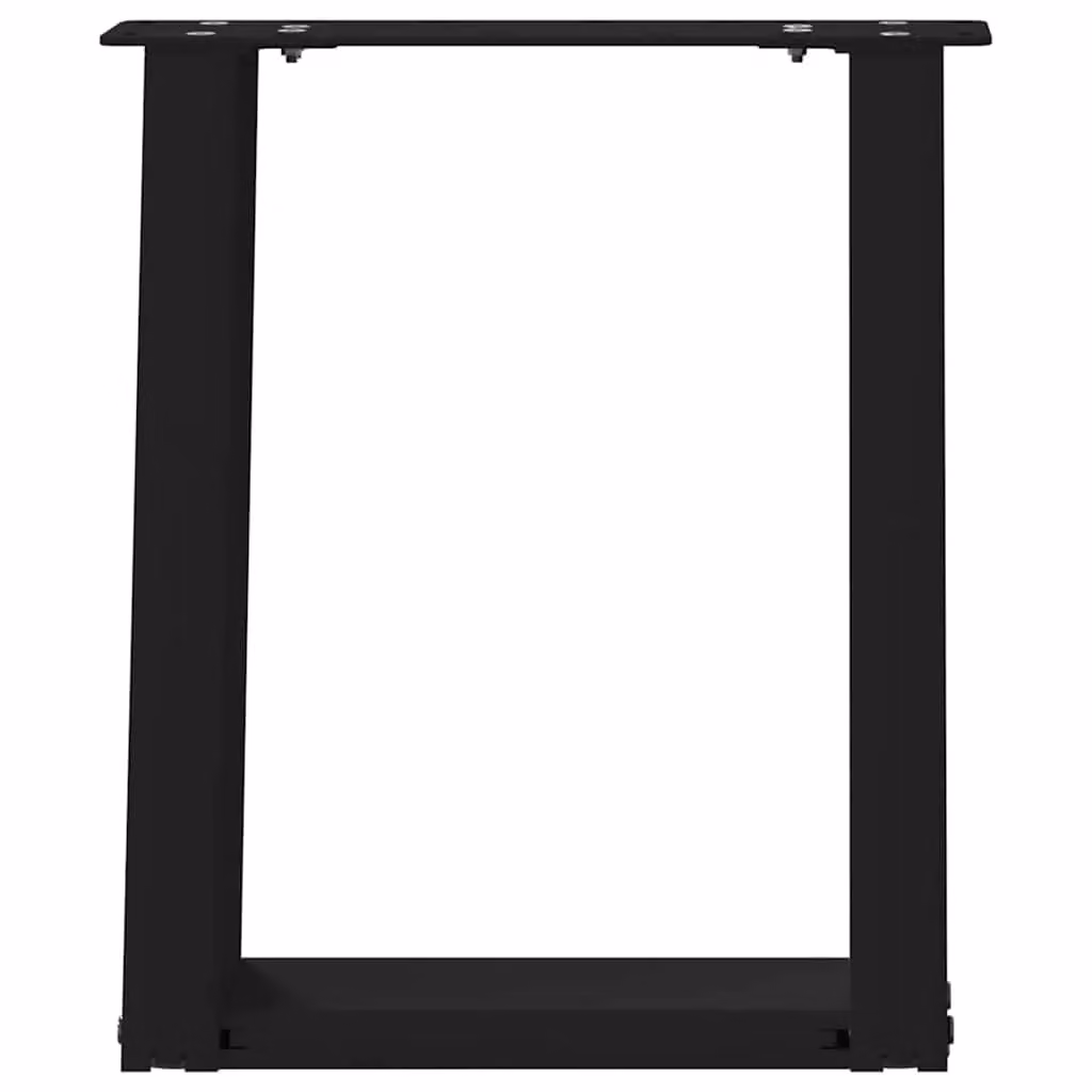 Berkfield Home U-Shaped Coffee Table Legs, 2 Piece Set, Black Matt Steel, H: 38 cm, W: 42.5 cm, D: 43 cm – 4