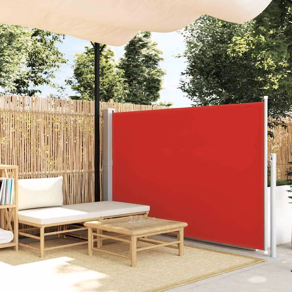 Berkfield Home Retractable Single Side Awning in Red, W/H: 300 x 140 cm – 2