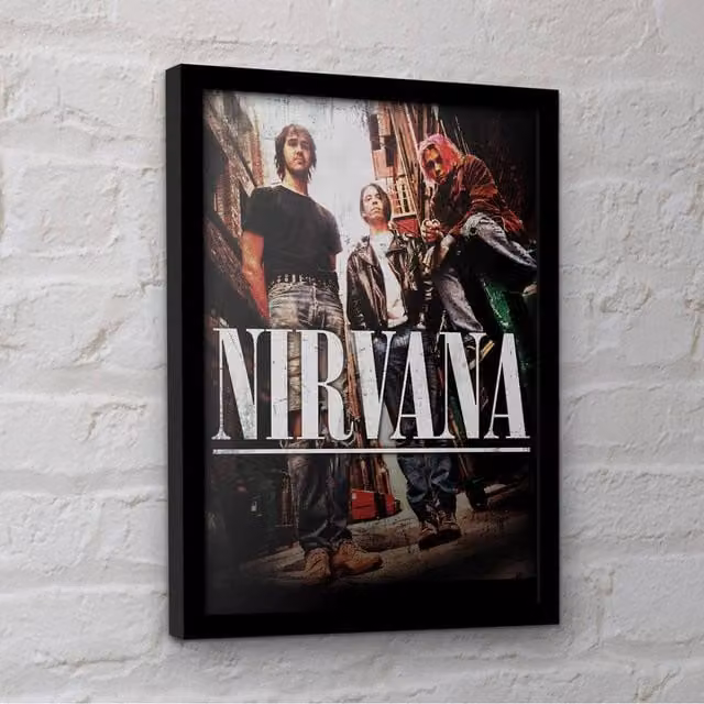 Nirvana Multicolour Framed Typography Poster – 1
