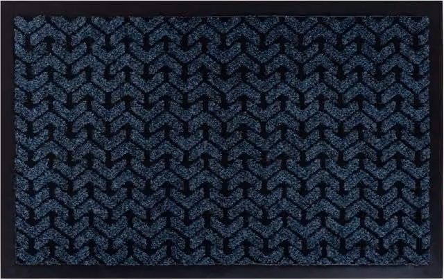 RugsX Non-Slip Blue PVC Rectangular Doormat, W: 60 cm, D: 40 cm, H: 0.6 cm – 1
