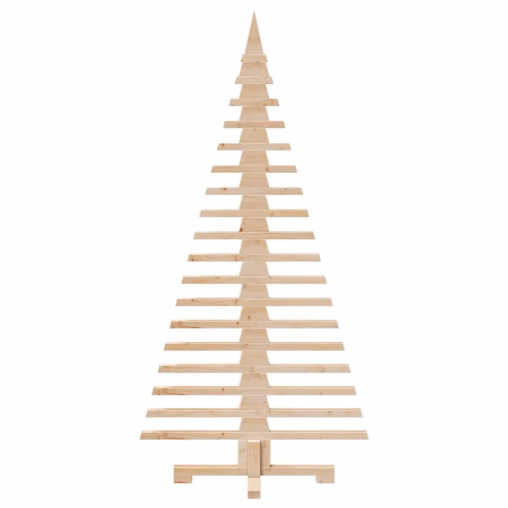Berkfield Home Rustic Brown Solid Wood Pine Christmas Tree, Height: 150 cm – 2