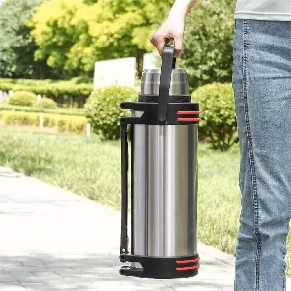 FLAVORA 3L Stainless Steel Vacuum Thermos Flask in Metallic Silver – 5