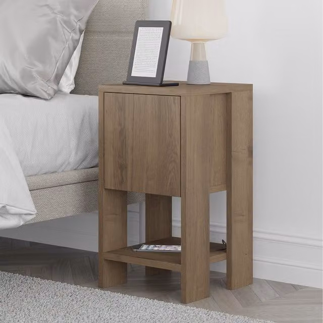 Decortie Modern Brown Bedside Table