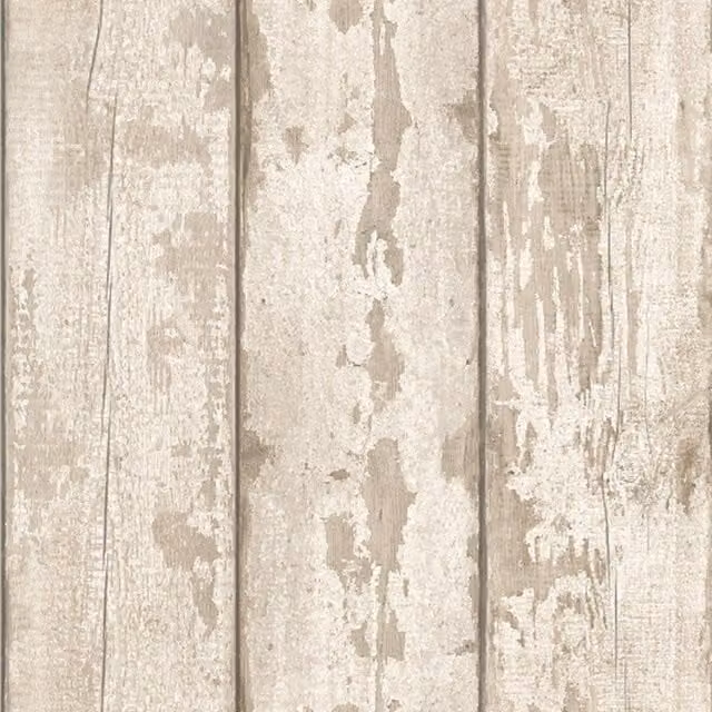Arthouse White Washed Wood Shabby Chic Wallpaper in Cream and Beige