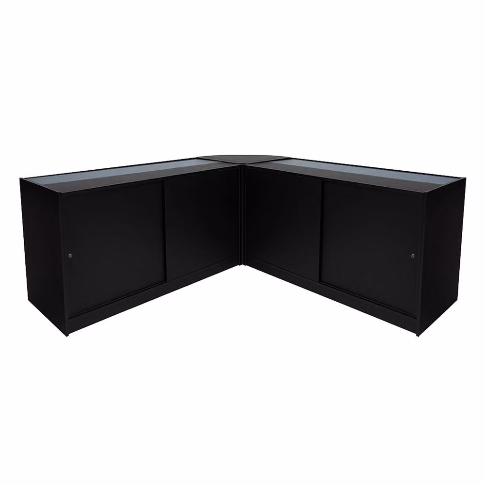Monstershop Iris LED Shop Counter Set CM60 and 2 x B1500 in Black – 2