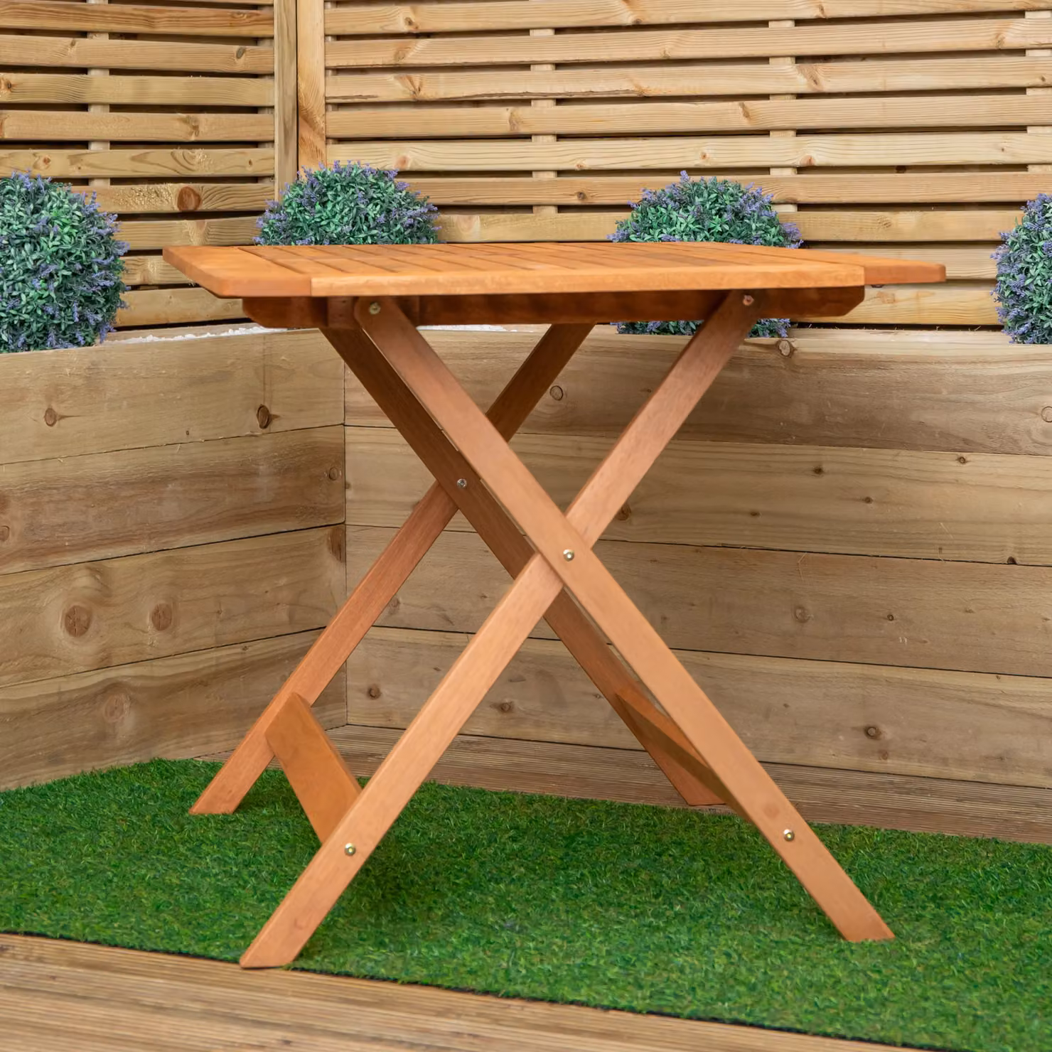 Samuel Alexander Windermere Outdoor 6 Person Folding Rectangular Wooden Table in Brown, W/D/H: 180 x 75 x 75 cm – 4