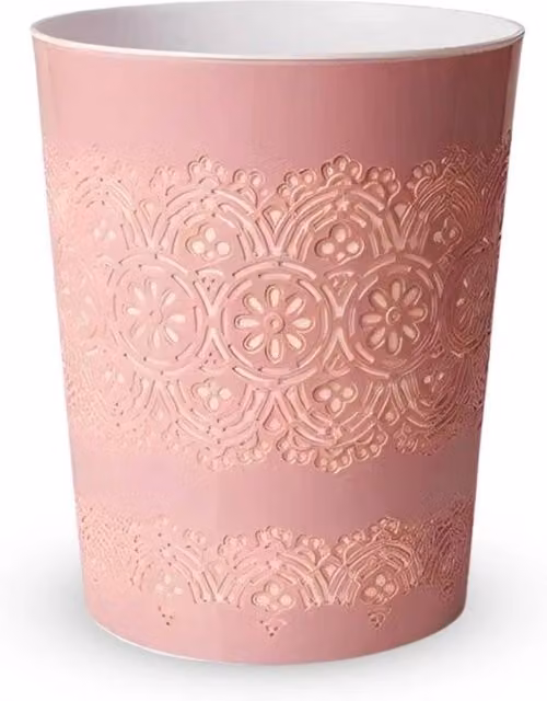 PAWNORA Pink 9 Litre Plastic Waste Paper Bin for Home, Office or Kitchen – 1