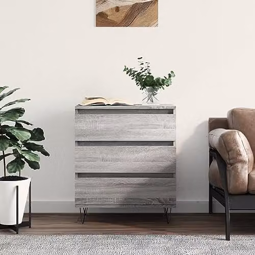 vidaXL Grey Sonoma Sideboard in Engineered Wood W/D/H: 60 x 35 x 70 cm – 2