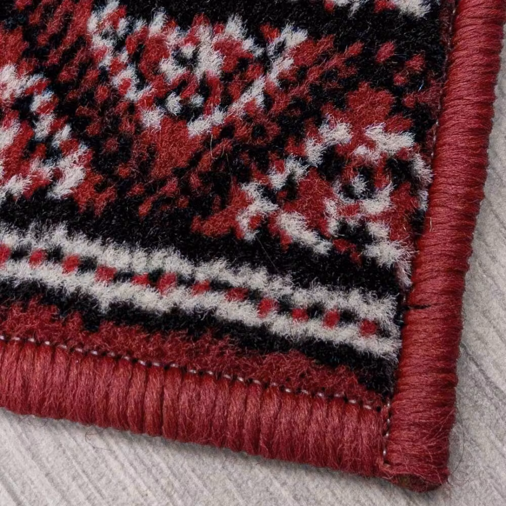 runrug Heriz Hallway Carpet Runner Rug in Dark Red, W: 60 cm, L: 240 cm – 4