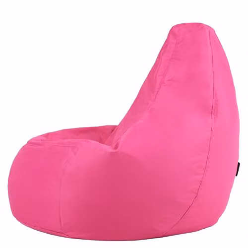 Bean Bag Bazaar 2 Pack of Pink Outdoor Bean Bags with Filling Included and Water Repellent Fabric – 3