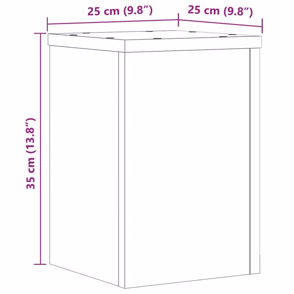Berkfield Home Set of 2 Minimalist Plant Stands in Concrete Grey, W/D/H: 25 x 25 x 35 cm – 2