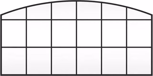 Berkfield Home Black Metal and Glass Wall Mirror W: 100 cm, H: 50 cm – 1