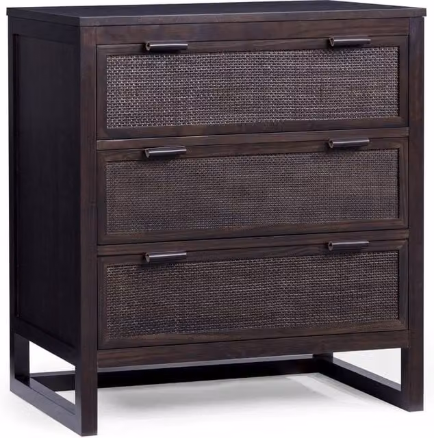 Teamson Home Hatteras Bedroom Dresser in Brown with Rattan Details, W: 76 cm, D: 34 cm, H: 79.3 cm – 1