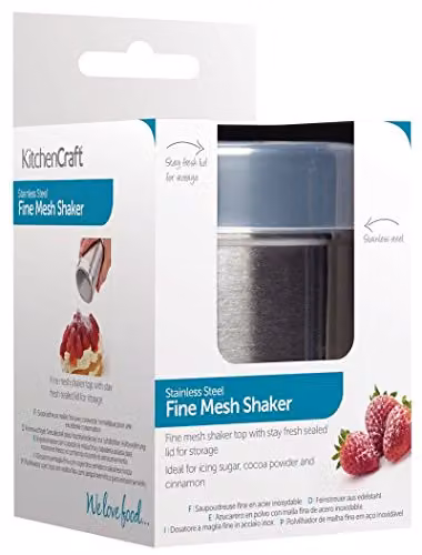 KitchenCraft Stainless Steel Fine Mesh Flour Sifter in Silver, W: 9.1 cm, H: 7.3 cm – 2