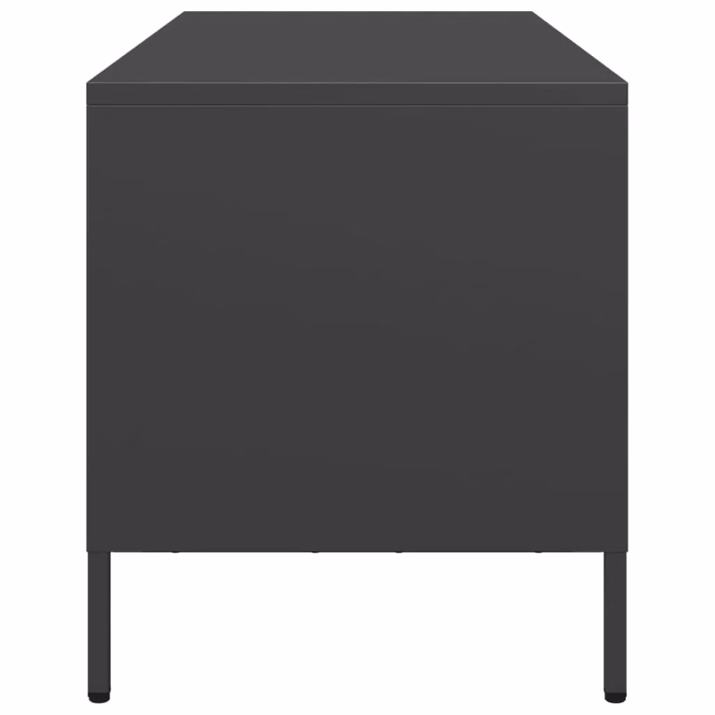 Berkfield Home Industrial TV Cabinet in Black Matt Cold-rolled Steel, W: 101.5 cm, D: 43.5 cm, H: 43.5 cm – 4
