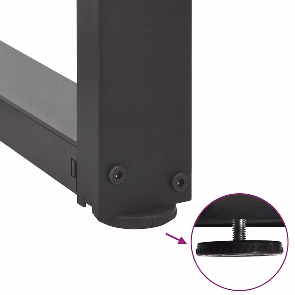 Berkfield Home T-Shaped Dining Table Legs, 2 Piece Steel Set in Anthracite, W: 90 cm, D: 35 cm, H: 72-73 cm – 3