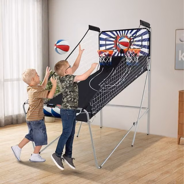 Costway Basketball Arcade Game in White