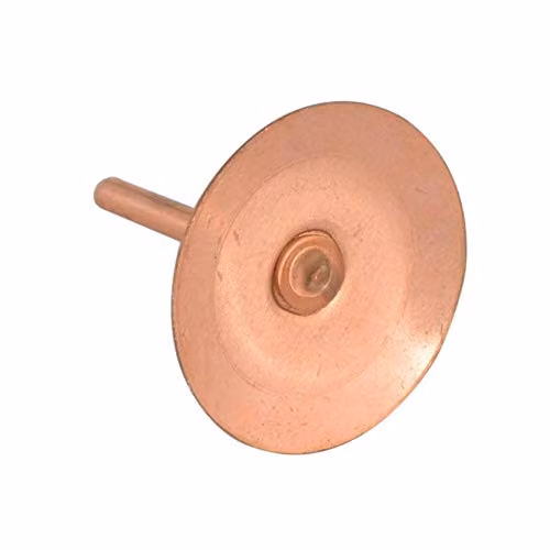 Forgefix Pink Copper Disc Rivets, Pack of 100, W/D/H: 20 x 20 x 1.5 mm