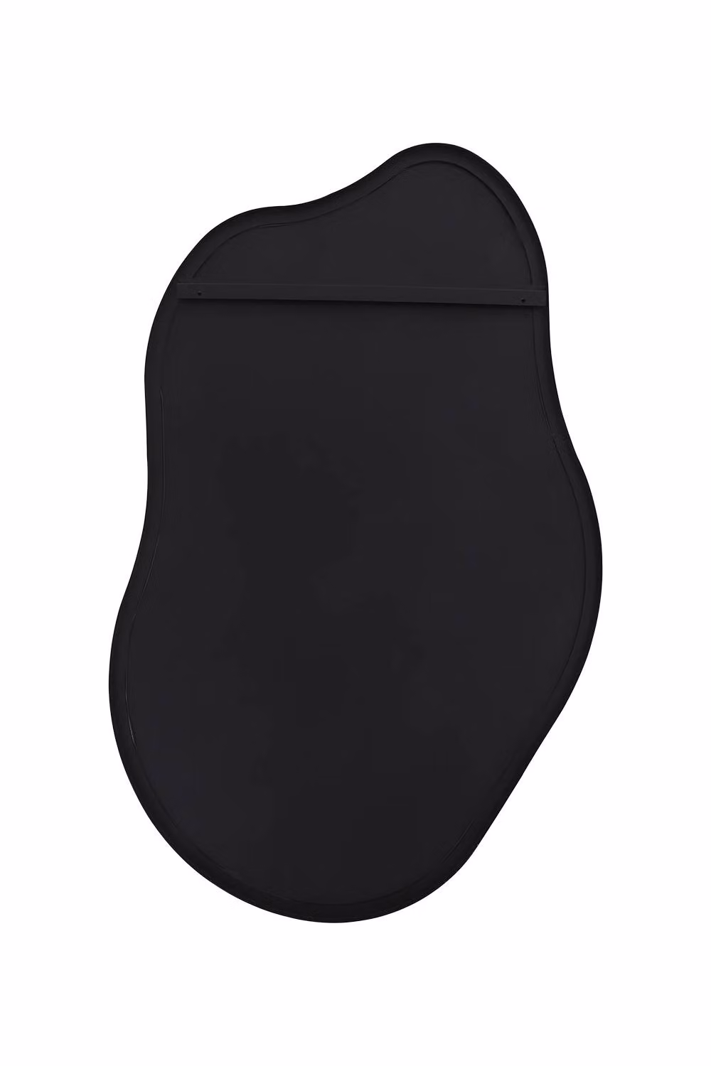 Living and Home Black Asymmetrical Art Deco Wall Mirror with Metal Frame, W: 50 cm, H: 85 cm – 2