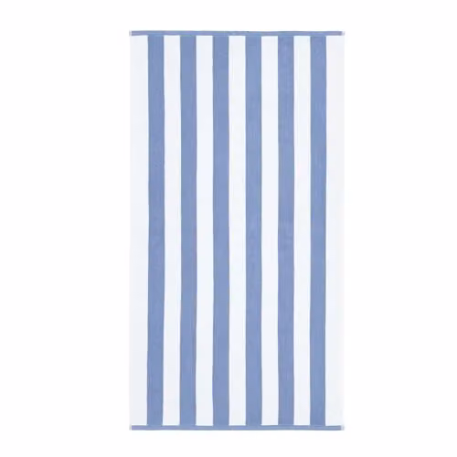 Bianca Reversible Stripe Cotton Jacquard Bath Towel Blue W/D/H: 70 x 120 cm – 2