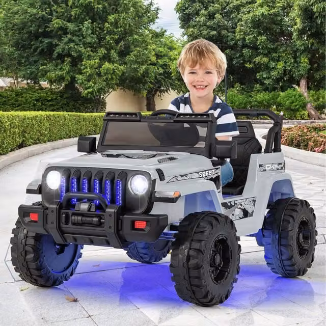 Costway Grey Kids Electric Ride on Truck