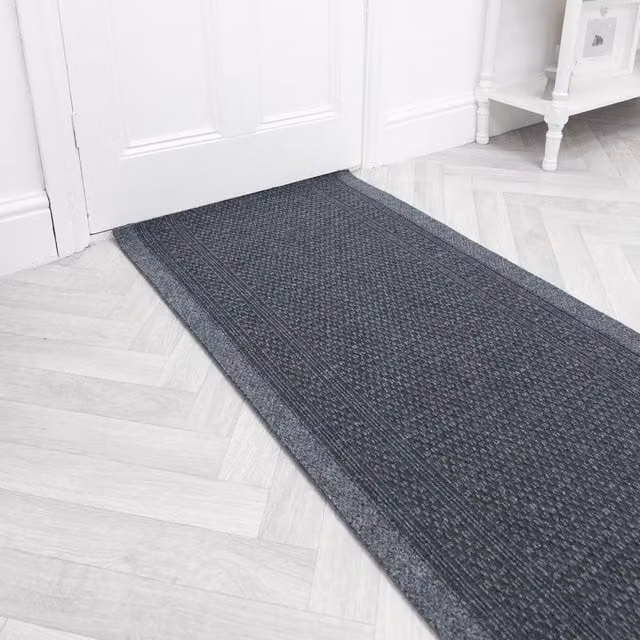 runrug Aztec Grey Ethnic Hallway Carpet Runner, W/D/H: 80 x 300 cm