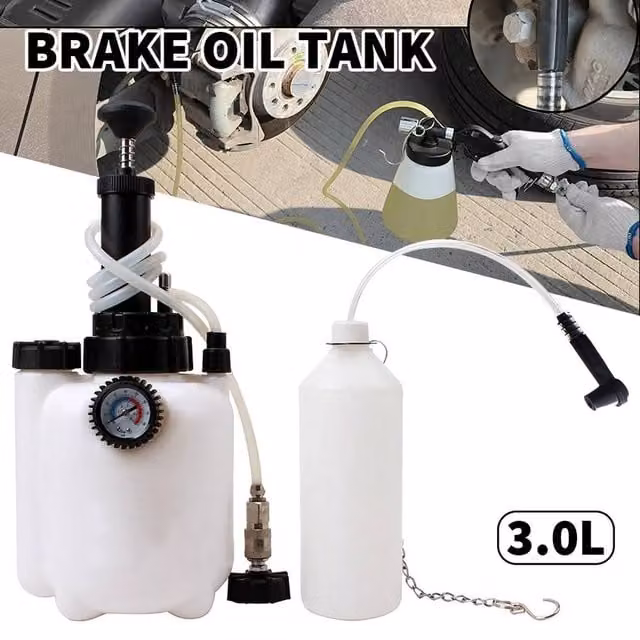 NESTLUNE Pressure Brake Clutch Fluid Bleeder Kit in White